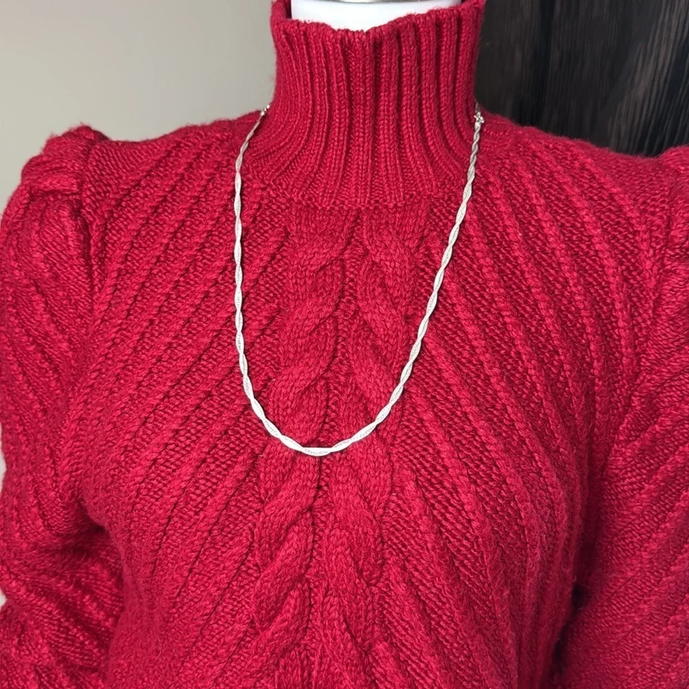 Vintage Sterling Silver Twisted Braid Herringbone Necklace